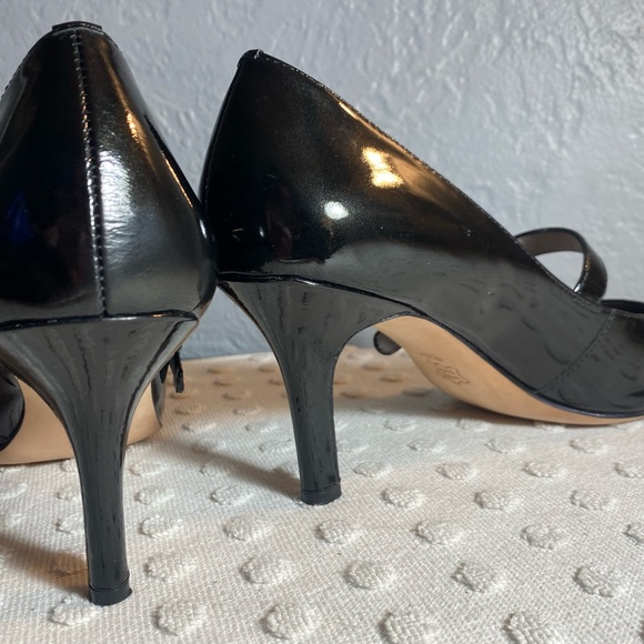 Women’s Black BP Patent Leather Mary Jane Heels With Button Detail - Picture 9 of 16